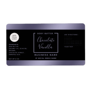 Étiquette Logo simple typographie lavande cosmétique