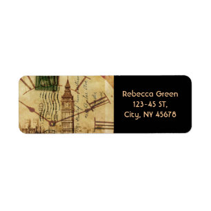 Étiquette London Tower Pont clocktower big ben