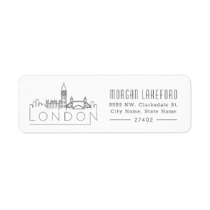 Étiquette Londres a stylisé l'horizon