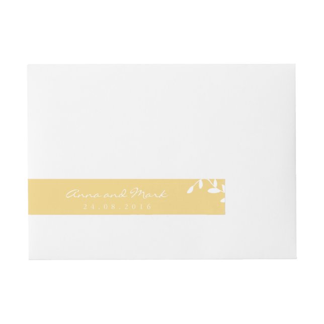 Étiquette long feuille d'or (Devant)