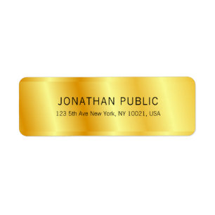 Étiquette Look métallique personnalisé Faux Gold Elegant Mod
