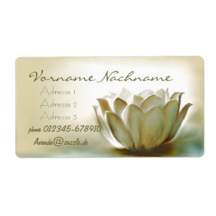 Étiquette Lotus blanc