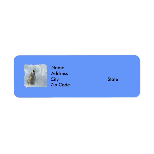 Étiquette Loup bleu (Devant)