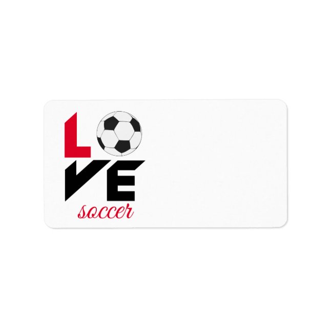 Étiquette Love soccer (Devant)