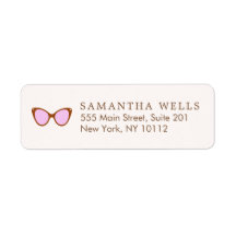 Lunettes de soleil rose rétro Personnalisées