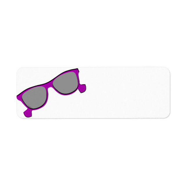 Étiquette Lunettes de soleil violettes (Devant)
