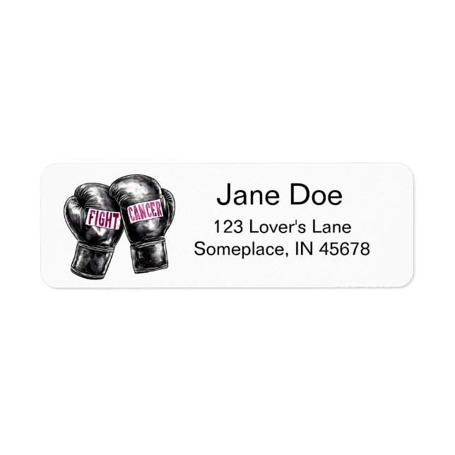 Étiquette Lutter contre le cancer du sein Gants de boxe Adre (Devant)