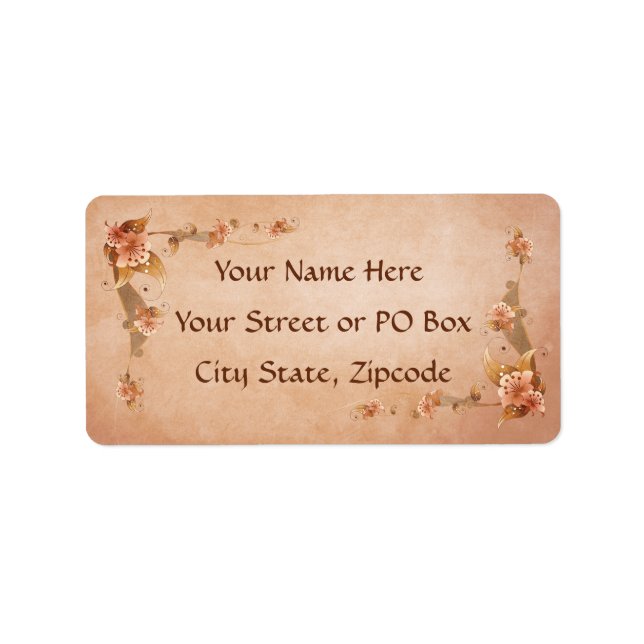 Étiquette Lys Vintages beiges (Devant)