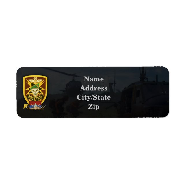 Étiquette mac v sog macv vietnam guerre (Devant)