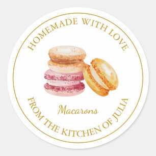 Étiquette Macaron fait maison BLANCHE