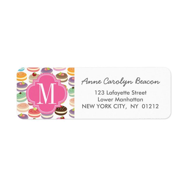 Étiquette Macarons français personnalisés (Devant)