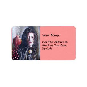 Étiquette MAGDALEN rose brun jaune rouge