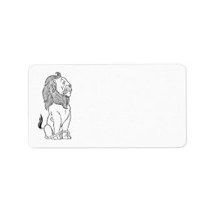 Étiquette Mage de l'âge vintage Oz, Brave Lion peureux