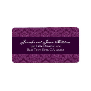 Étiquette Magenta Mariage damassé
