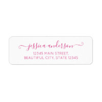Magenta rose Élégant Design Moderne Calligraphie S