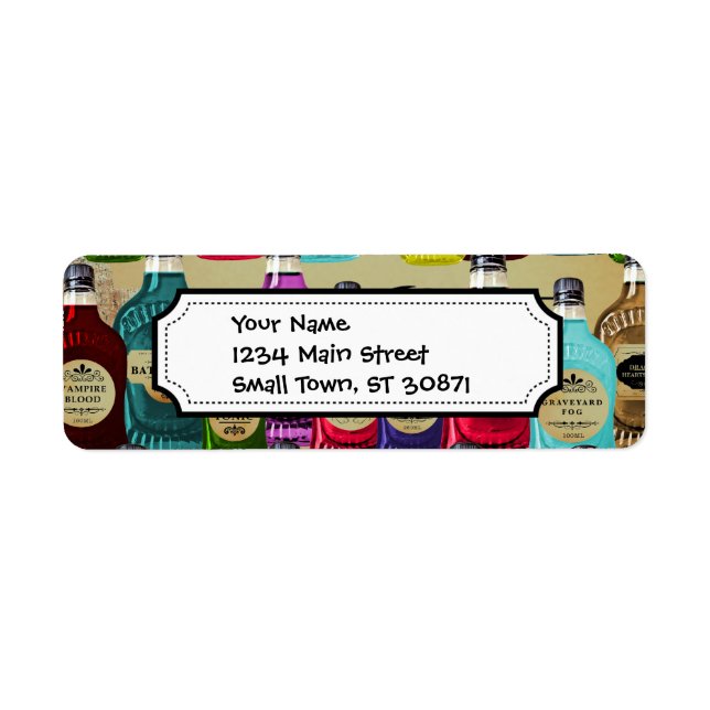 Étiquette Magic Potion Apothecary Halloween Tonic Bottles (Devant)