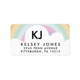 ÉTIQUETTE MAGIQUE DE NUAGE D'ARC-EN-CIEL DE