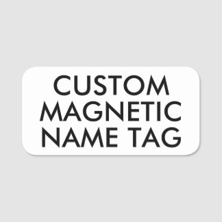 Étiquette magnétique personnalisée arrondie 3" x 1