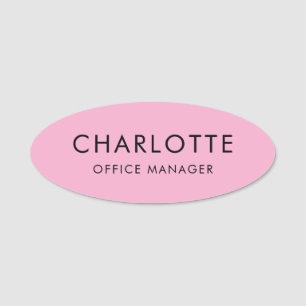 Étiquette magnétique rose personnalisée simple et