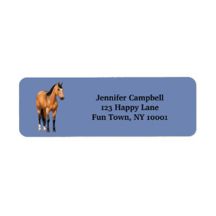 Étiquette Magnifique Cheval Buckskin Quarter