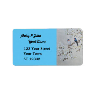 Étiquette Magnolia blanche