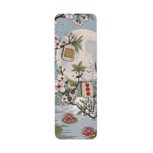 Étiquette Mahjong Lever de lune