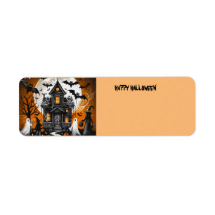 Étiquette Maison hantée Halloween