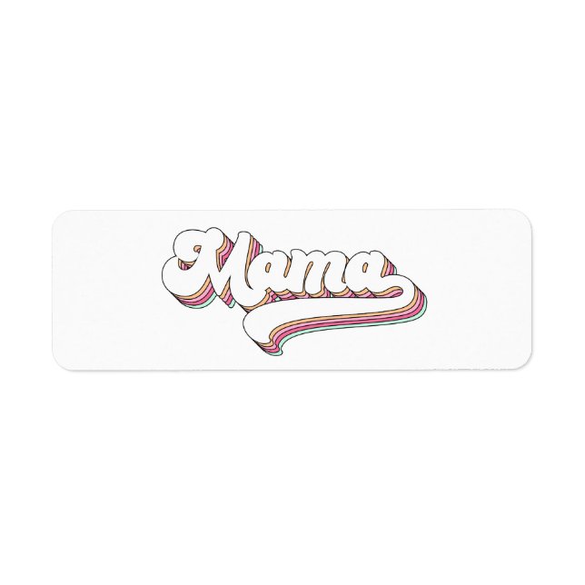 Étiquette Mama Rétro (Devant)