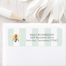 Mama to Bee Honey Green Baby shower Retour Adresse