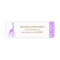 Maman et Baby Giraffe Adresse de retour