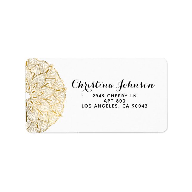 Étiquette Mandala Henna (Devant)