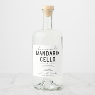 Étiquette Mandarincello fait maison personnalisé
