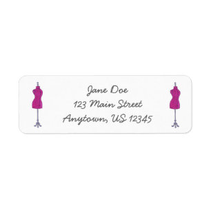 Étiquette Mannequin rose Fashion Costume Design Dressform