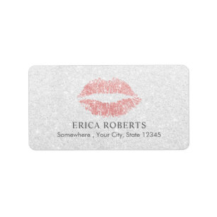 Étiquette Maquillage Artiste Rose Gold Parties scintillant L