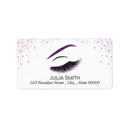 Étiquette Maquillage avec effet parties scintillant