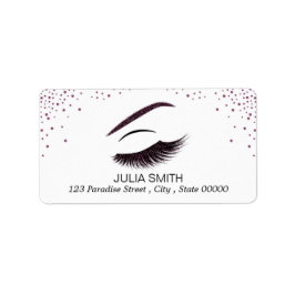 Étiquette Maquillage avec effet parties scintillant