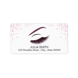 Étiquette Maquillage avec effet parties scintillant