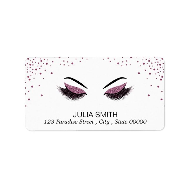 Étiquette Maquillage avec effet parties scintillant (Devant)