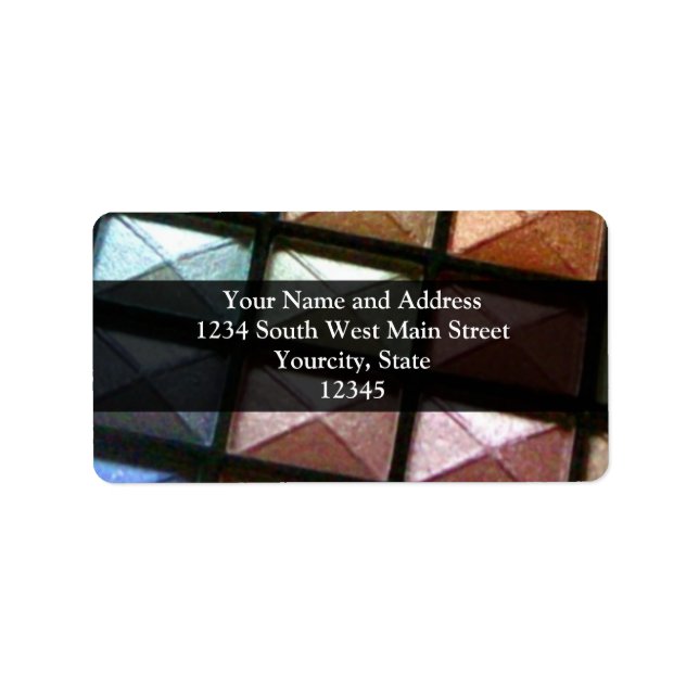 Étiquette Maquillage géométrique de l'ombre (Devant)