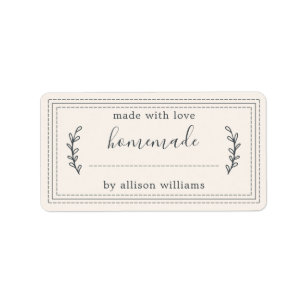 Étiquette Marchandises Rustiques faites maison confiture Can