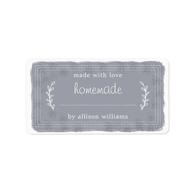 Étiquette Marchandises Rustiques faites maison confiture Can (Devant)