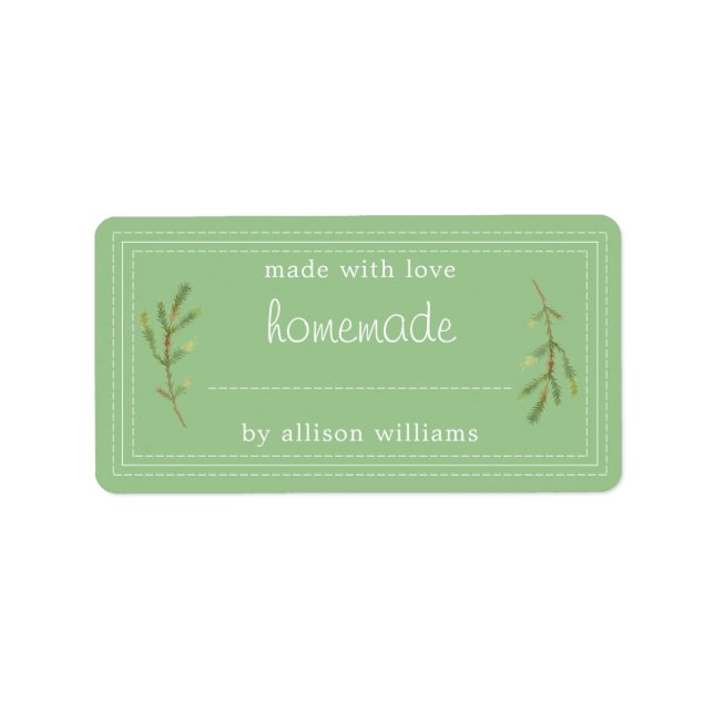 Étiquette Marchandises Rustiques Maison Cuisine Jam Canne Ve (Devant)