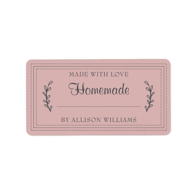 Étiquette Marchandises Rustiques Maison Cuisine Jam Canning  (Devant)