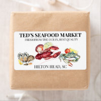 Marché de Fruits de Mer Entreprise Homard Crabe