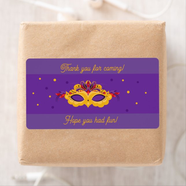 Étiquette Mardi Gras Masquerade Thème (En situation)