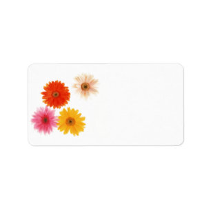 Étiquette Marguerite de flottement de fleur d'impression de