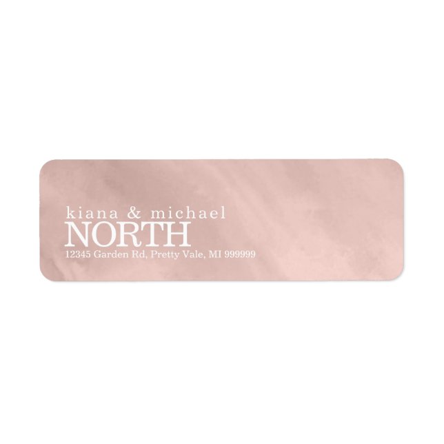 Étiquette Mariage Aquarelle moderne Rose Gold ID816 (Devant)