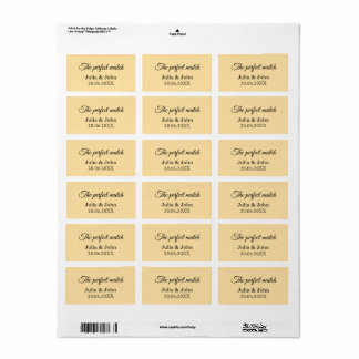 Étiquette Mariage assorti parfait Boîte d'allumettes – Éditi