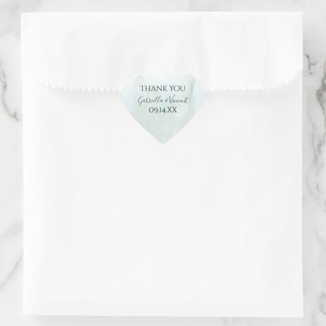 Étiquette Mariage bleu cristal clair Favoriser Mer (Sac)