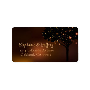 Étiquette Mariage céleste à cordes de nuit d'automne